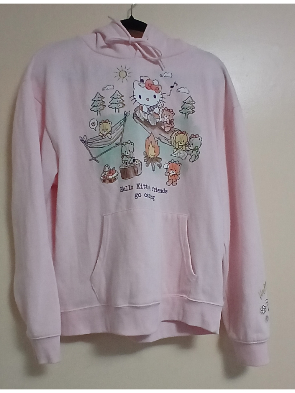 Hello Kitty Light Pink Campfire Graphic Hoodie